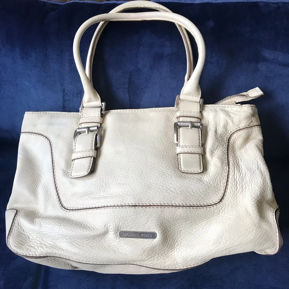 Michael Kors ivory leather shoulder bag‎